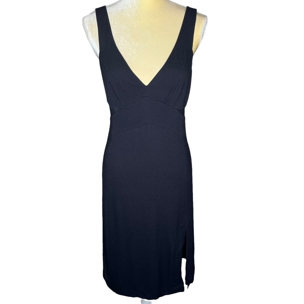 Rebecca Taylor Black LBD Dress with See Through Mesh Detail Size 6 EUC D5-28